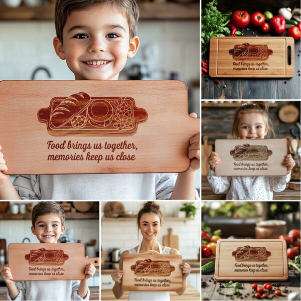 6 Charcuterie Board Engraving Files: Family Quotes &