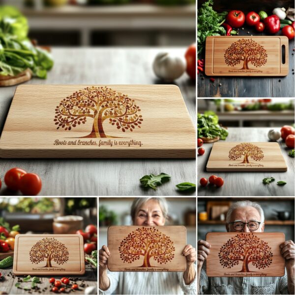 6 Charcuterie Board Engraving Files: Family Quotes &