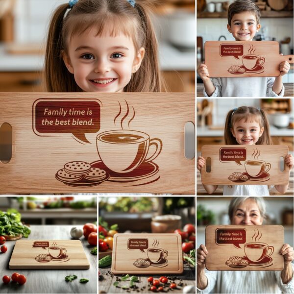 6 Charcuterie Board Engraving Files: Family Quotes &