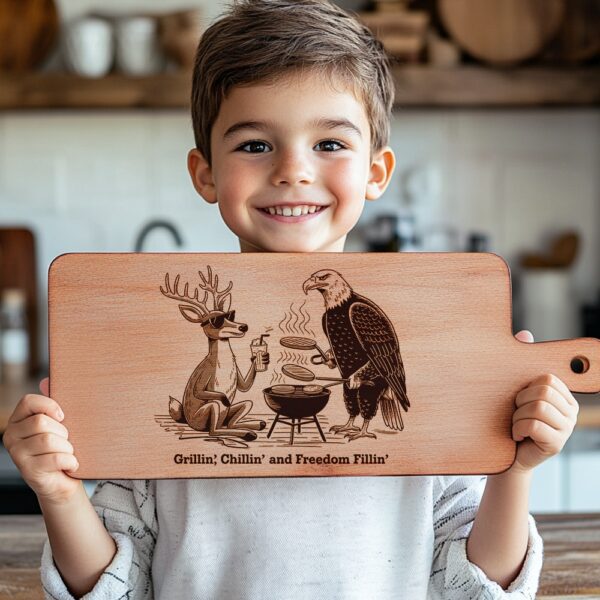 American Eagle Charcuterie Board Engraving File - Funny