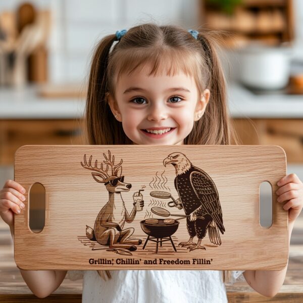 American Eagle Charcuterie Board Engraving File - Funny