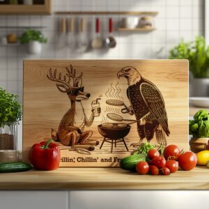 American Eagle Charcuterie Board Engraving File - Funny