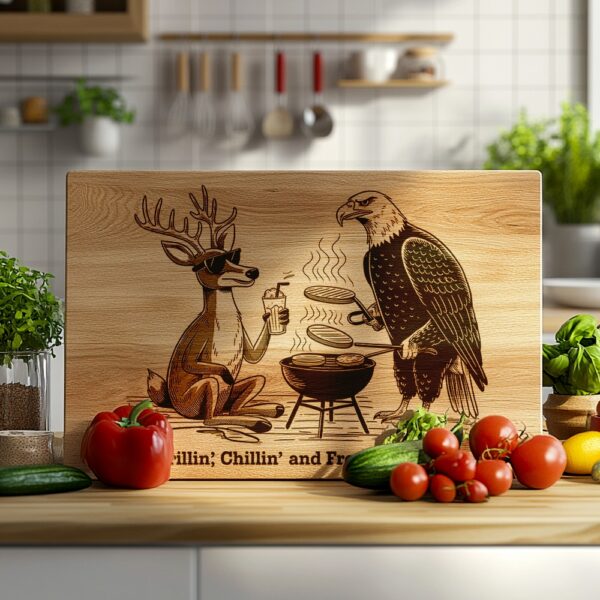 American Eagle Charcuterie Board Engraving File - Funny