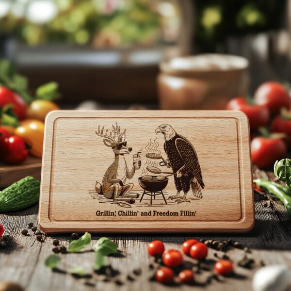 American Eagle Charcuterie Board Engraving File - Funny