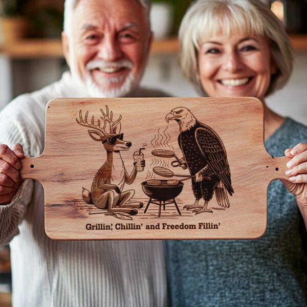 American Eagle Charcuterie Board Engraving File - Funny