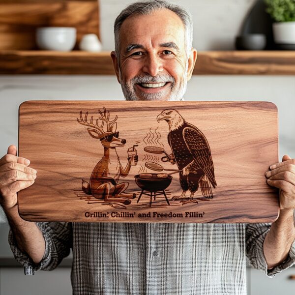 American Eagle Charcuterie Board Engraving File - Funny