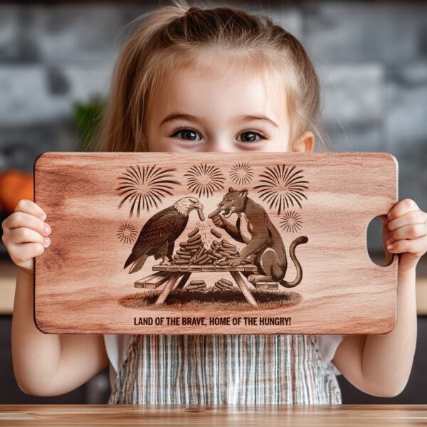 American Eagle Charcuterie Board Engraving File | Kitchen