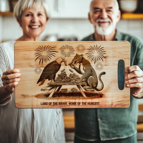 American Eagle Charcuterie Board Engraving File | Kitchen