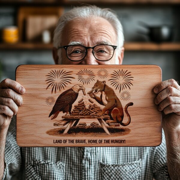 American Eagle Charcuterie Board Engraving File | Kitchen
