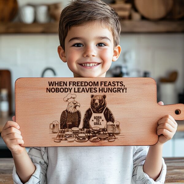 American Eagle Charcuterie Board Engraving File with Funny