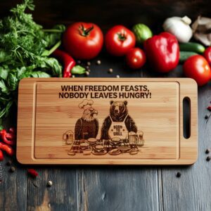 American Eagle Charcuterie Board Engraving File with Funny