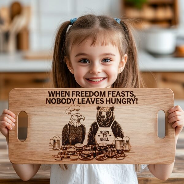 American Eagle Charcuterie Board Engraving File with Funny