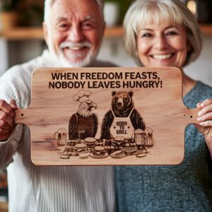 American Eagle Charcuterie Board Engraving File with Funny