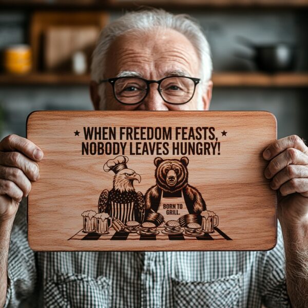 American Eagle Charcuterie Board Engraving File with Funny