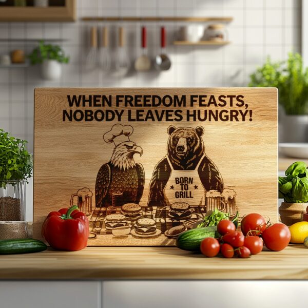 American Eagle Charcuterie Board Engraving File with Funny