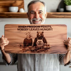 American Eagle Charcuterie Board Engraving File with Funny