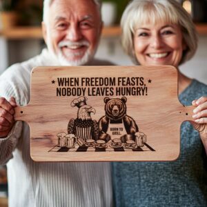 American Eagle Charcuterie Board Engraving File with Funny