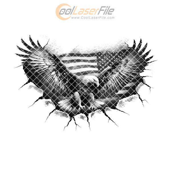 American Eagle Flag 3D Illusion Charcuterie Board Engraving