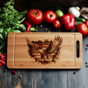 American Eagle Flag 3D Laser Engraving File for
