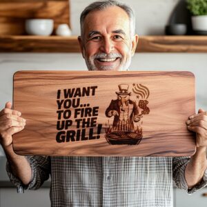 American Eagle Flag Charcuterie Board Engraving File |