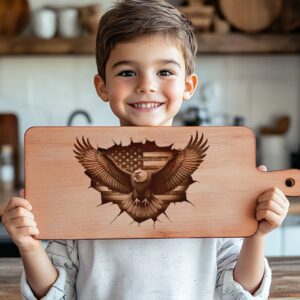 American Eagle Flag Charcuterie Board Engraving File |