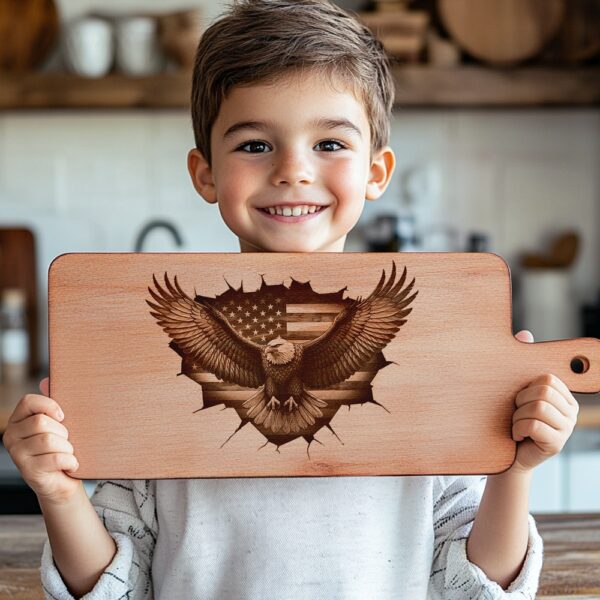 American Eagle Flag Charcuterie Board Engraving File |