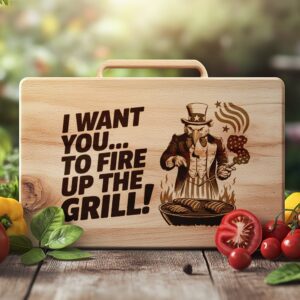 American Eagle Flag Charcuterie Board Engraving File |