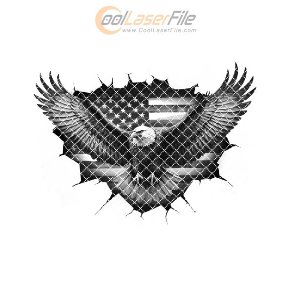 American Eagle Flag Charcuterie Board Engraving File |
