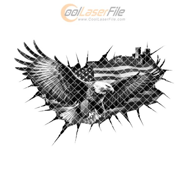 American Eagle Flag Charcuterie Board Engraving File |
