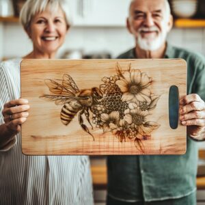 Bee & Hive Charcuterie Board Engraving PNG |