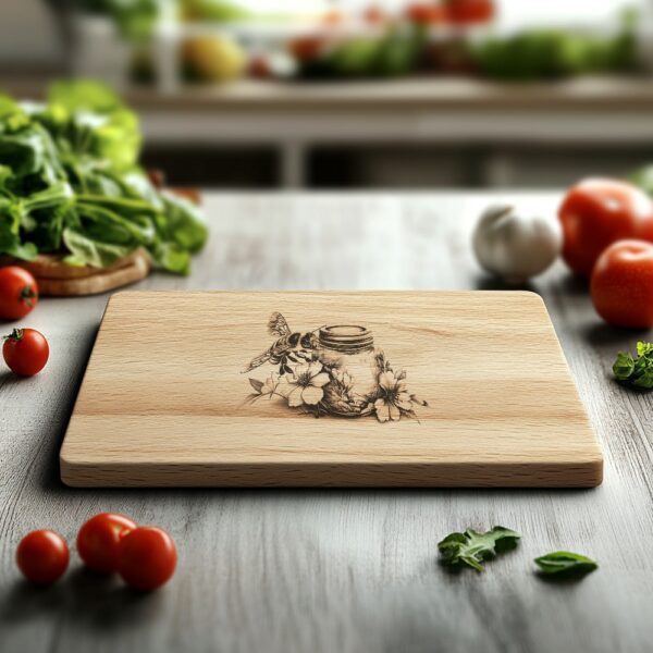 Bee & Honey Jar Charcuterie Board Engraving File