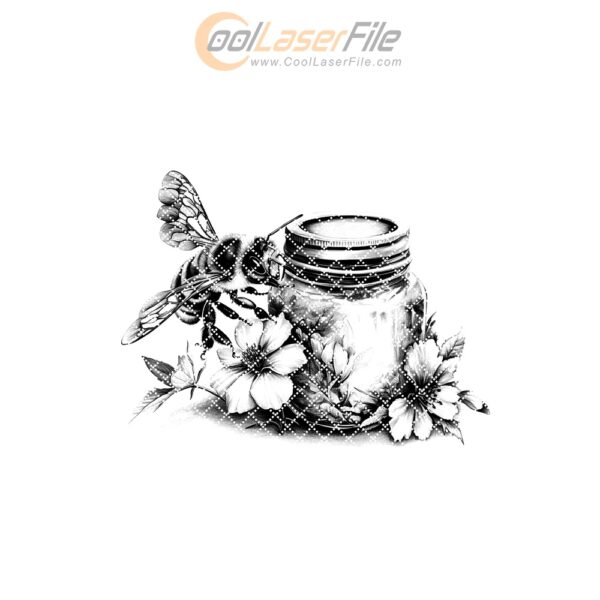 Bee & Honey Jar Charcuterie Board Engraving File