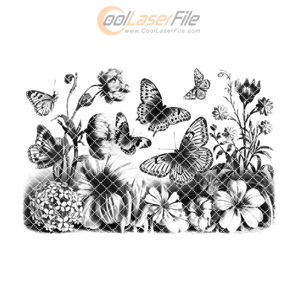 Butterfly & Flower Charcuterie Board Engraving File |