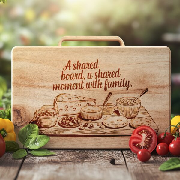 Charcuterie Board Engraving File with Family Quote |