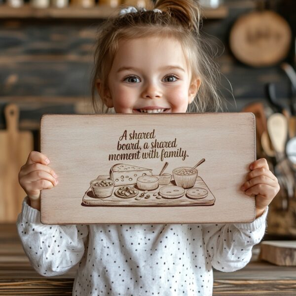 Charcuterie Board Engraving File with Family Quote |