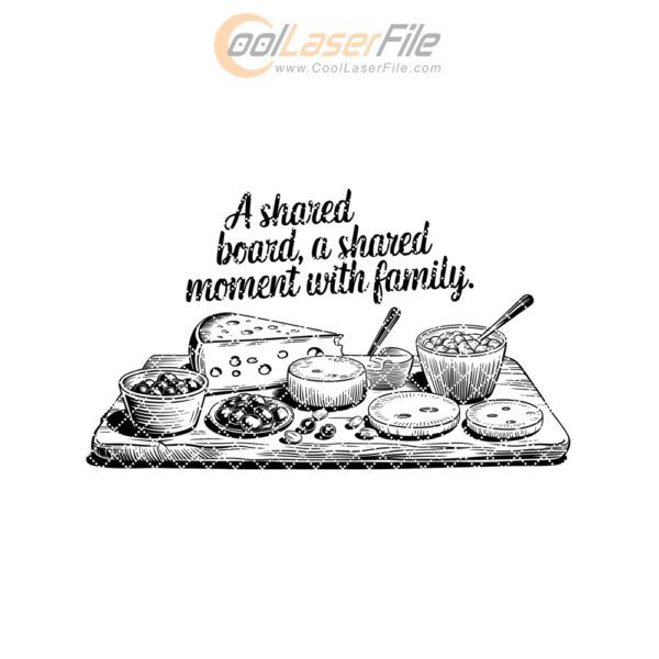 Charcuterie Board Engraving File with Family Quote |