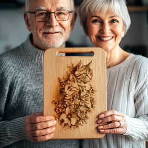 Engraved Cat Charcuterie Board File | 3D Illusion