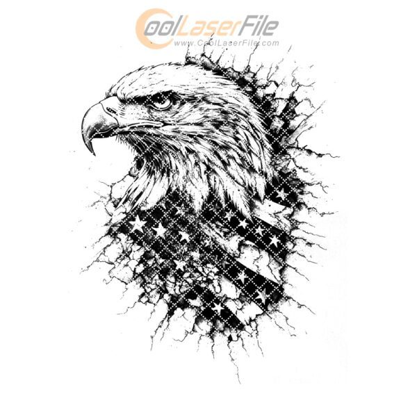 Engraved Charcuterie Board File - American Eagle Flag