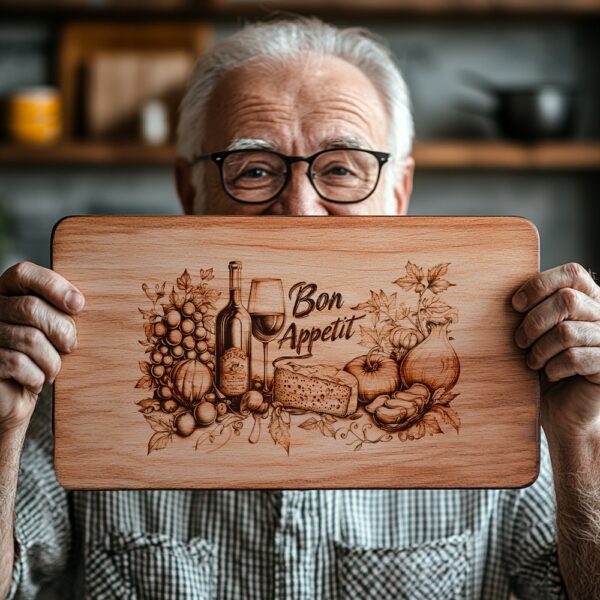 Engraved Charcuterie Board File - Wine, Fruits &