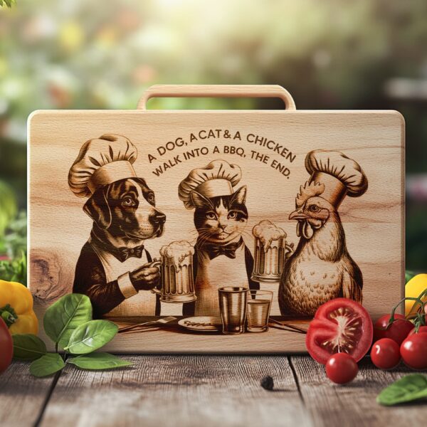 Laser Engraved Charcuterie Board File - Dog, Cat