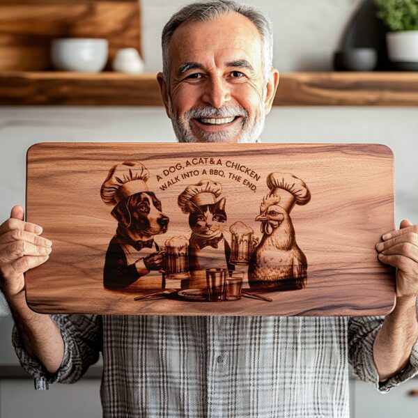 Laser Engraved Charcuterie Board File - Dog, Cat