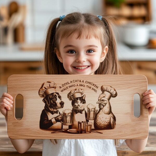 Laser Engraved Charcuterie Board File - Dog, Cat