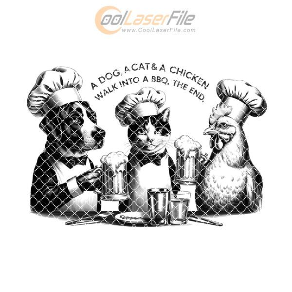 Laser Engraved Charcuterie Board File - Dog, Cat