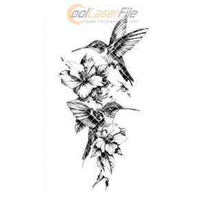 Laser Engraved Hummingbird Charcuterie Board Design | HQ