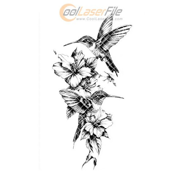 Laser Engraved Hummingbird Charcuterie Board Design | HQ