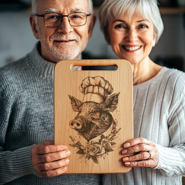Pig Chef Charcuterie Board Engraving File | Kitchen