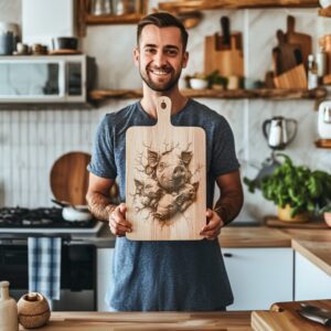 Pig Family Charcuterie Board Engraving File | 3D