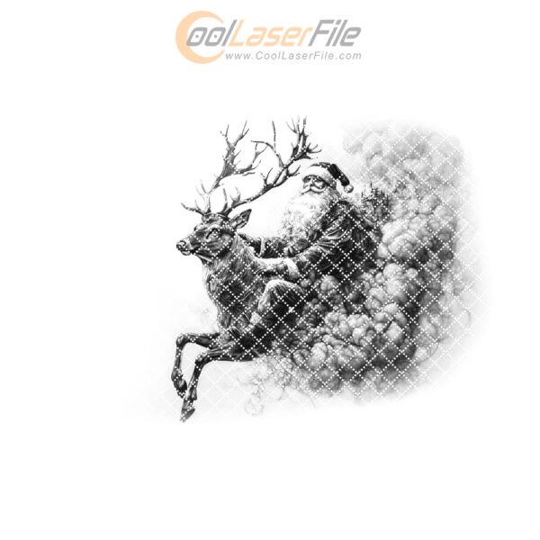 Santa Claus Reindeer Charcuterie Board Engraving File |