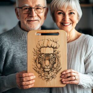 Tiger Chef Charcuterie Board Engraving File | 3D