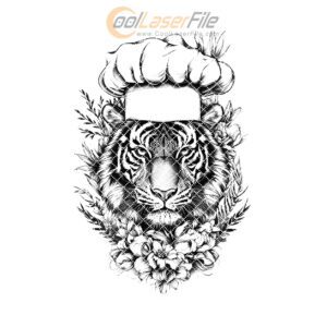 Tiger Chef Charcuterie Board Engraving File | 3D